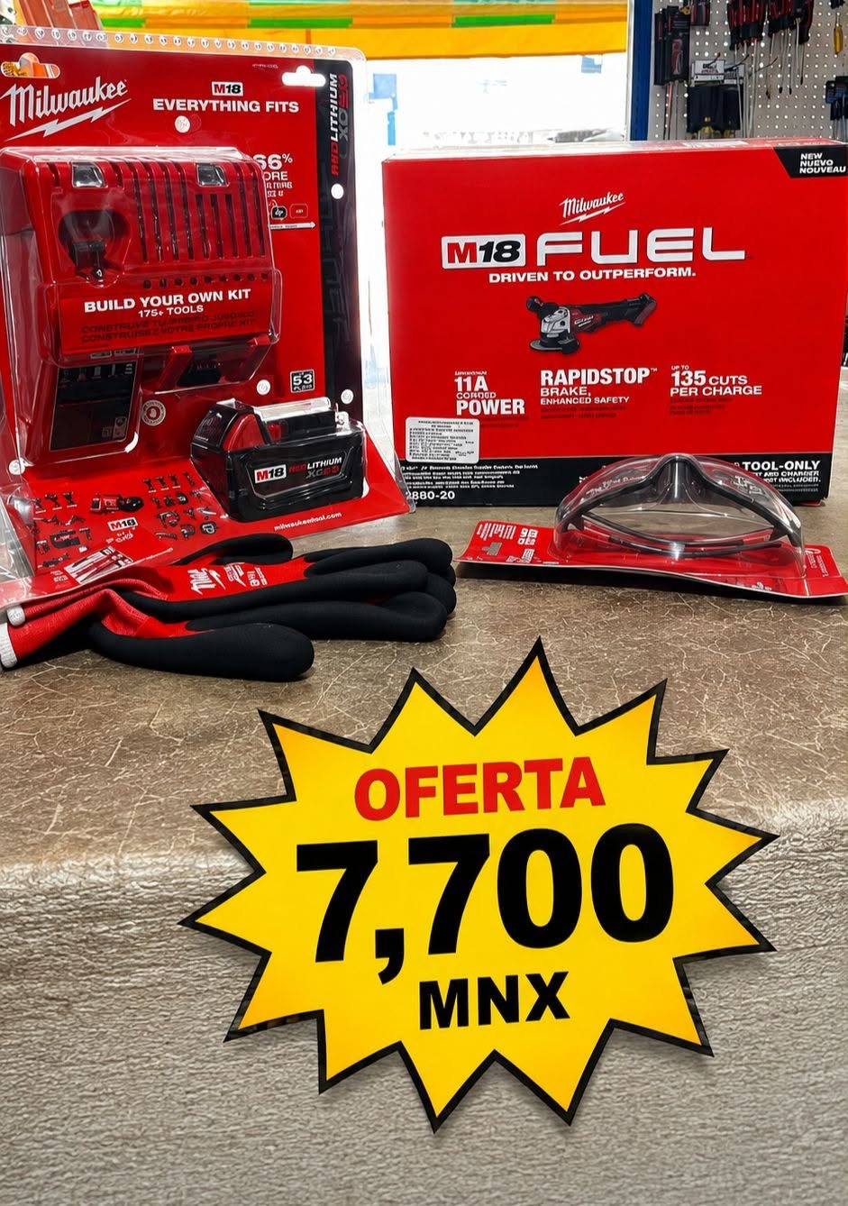 Kit y herramienta Milwaukee en promoción por 7,700 MXN